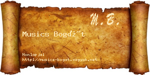 Musics Bogát névjegykártya